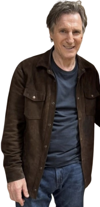 Liam Neeson The Mongoose Brown Suede Leather Jacket - Image 4